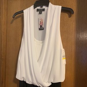 Black and White Sleeveless Jumpsuit